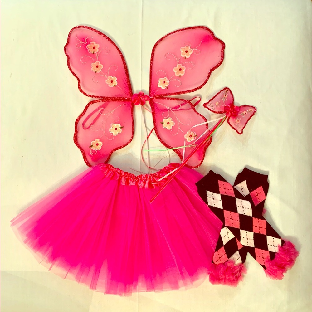 Girls Fairy Costume with Leg Warmers